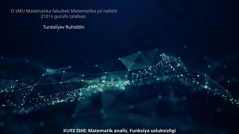 Matematik analiz, Funksiya usluksizligi va uzluksizlik moduli