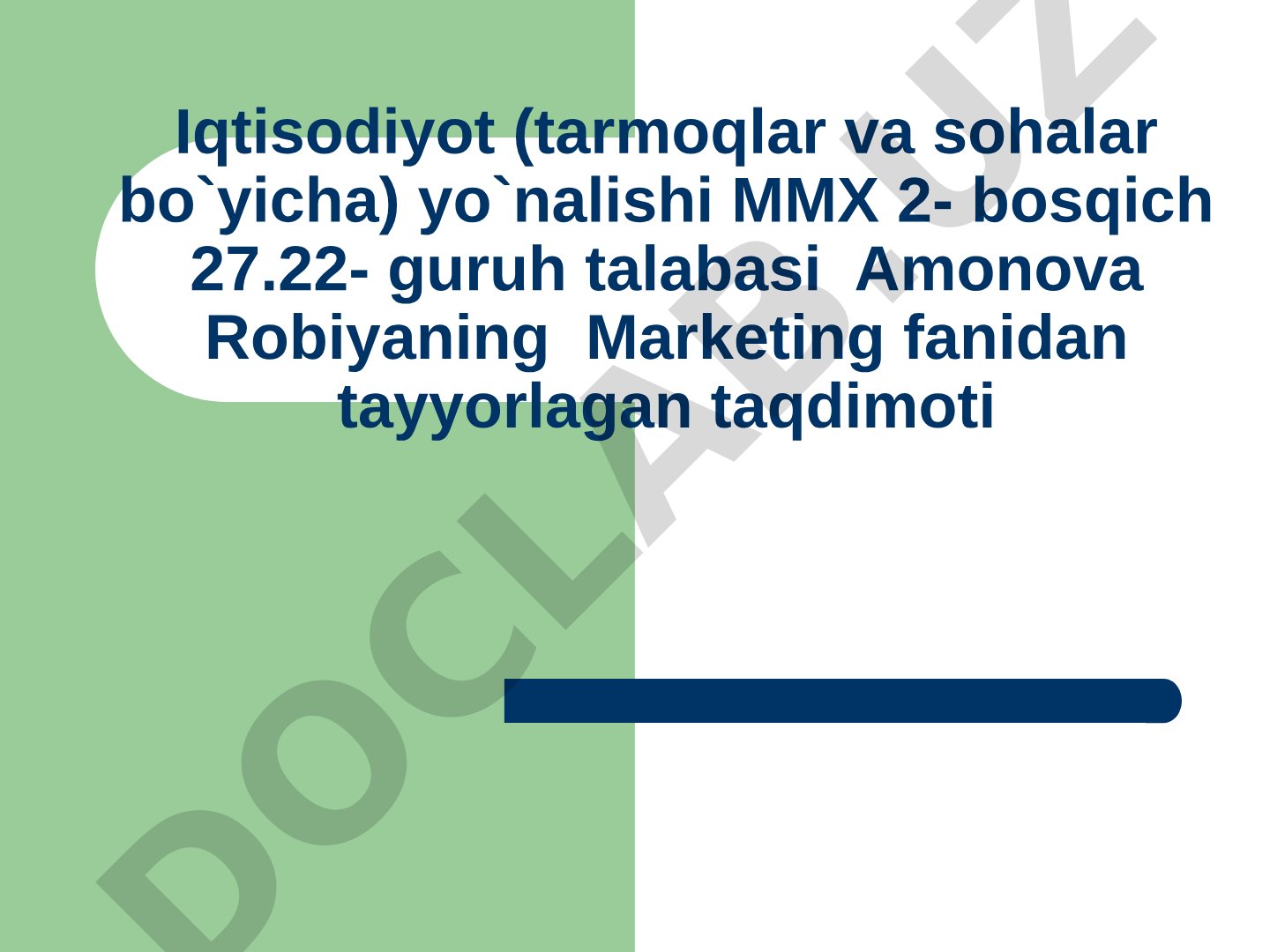 Marketing nazariyasi, konsepsiyalari va uning evolutsiyasi