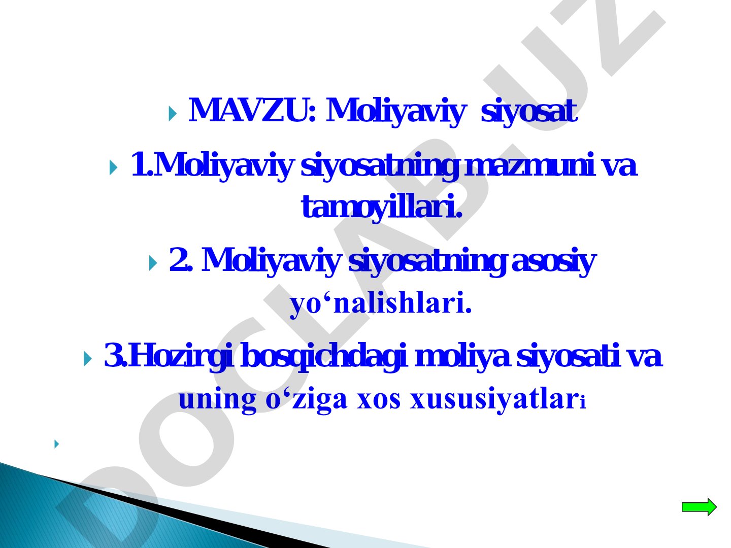 Moliyaviy siyosat