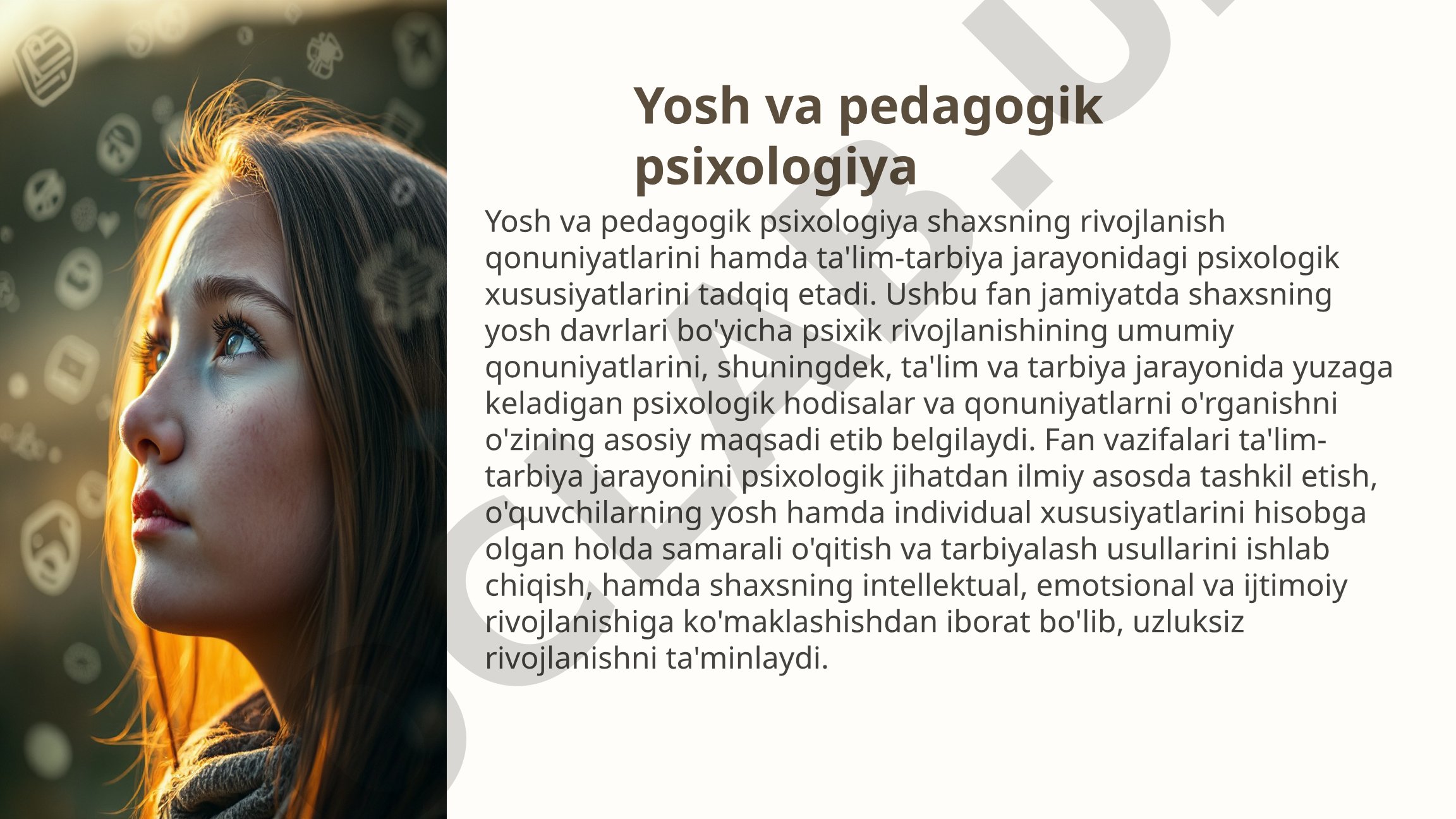 Yosh va pedagogik psixologiya