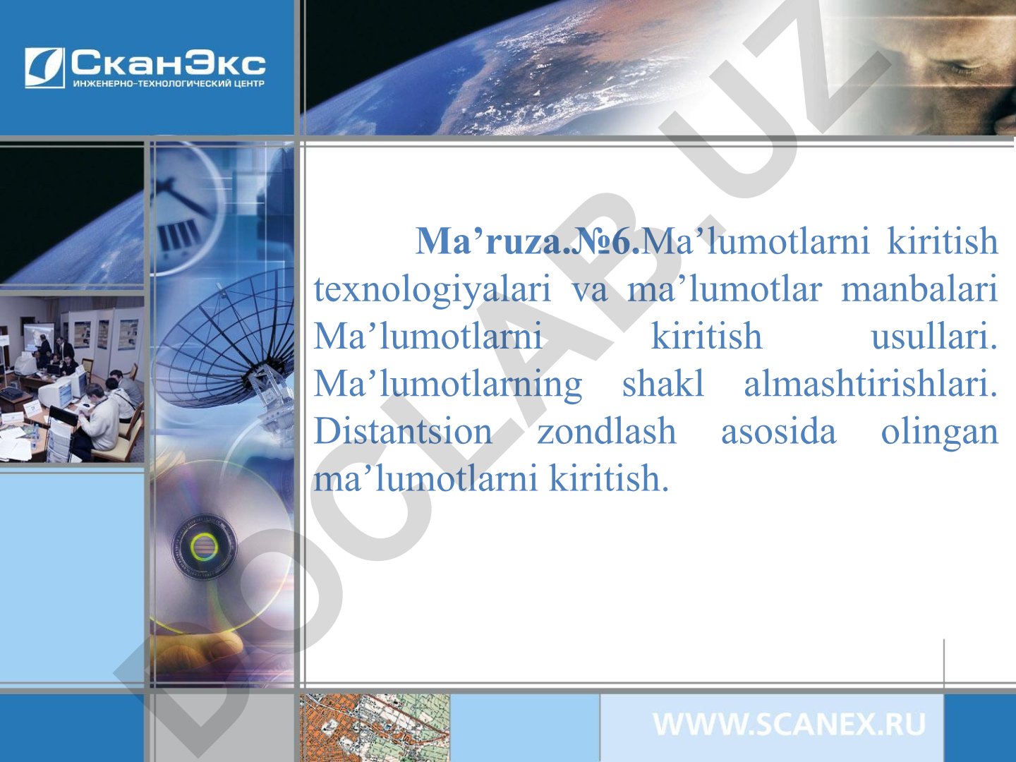 Maʼlumotlarni kiritish texnologiyalari va ma’lumotlar manbalari