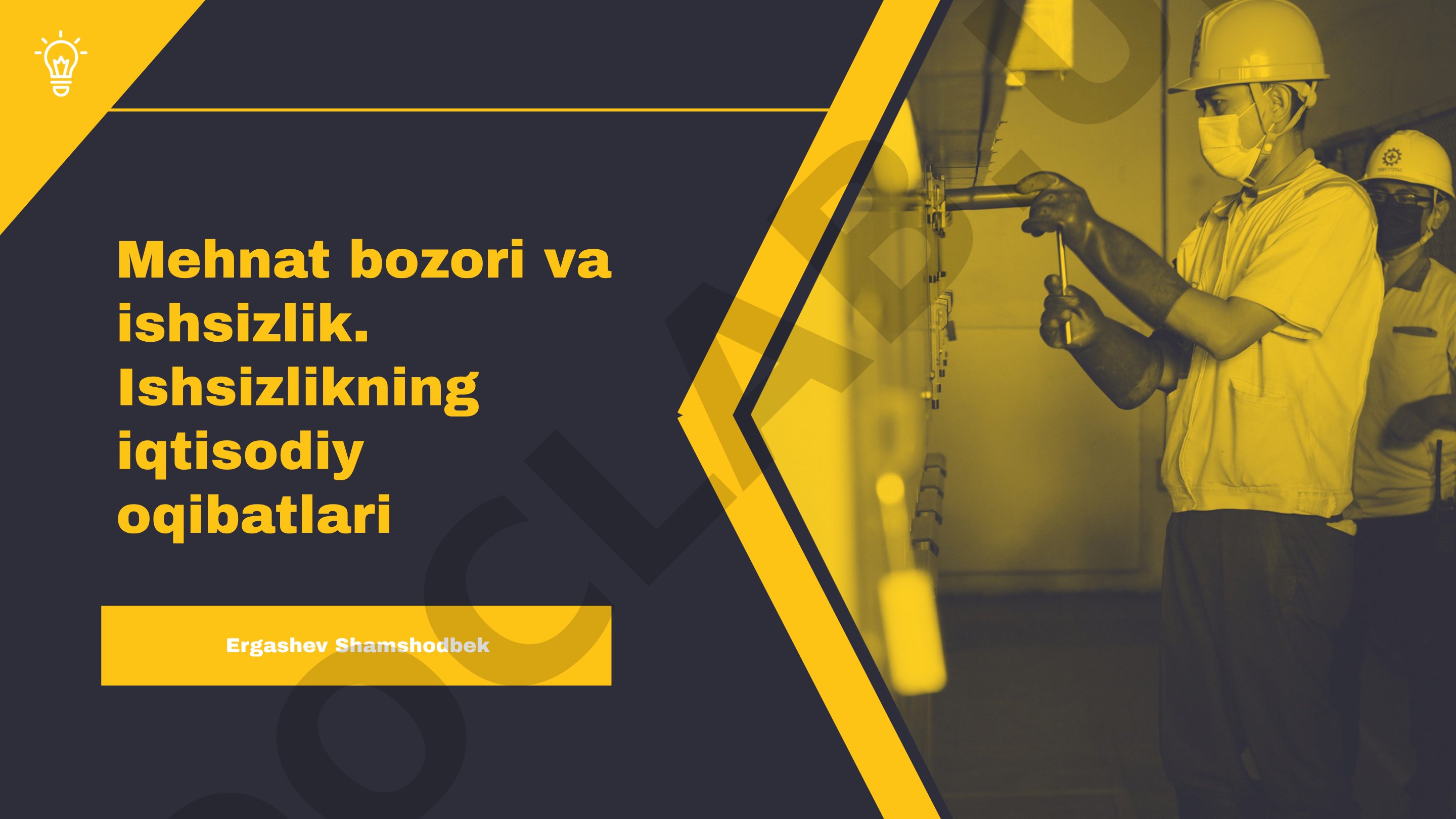 Mehnat bozori va ishsizlik. Ishsizlikning iqtisodiy oqibatlari