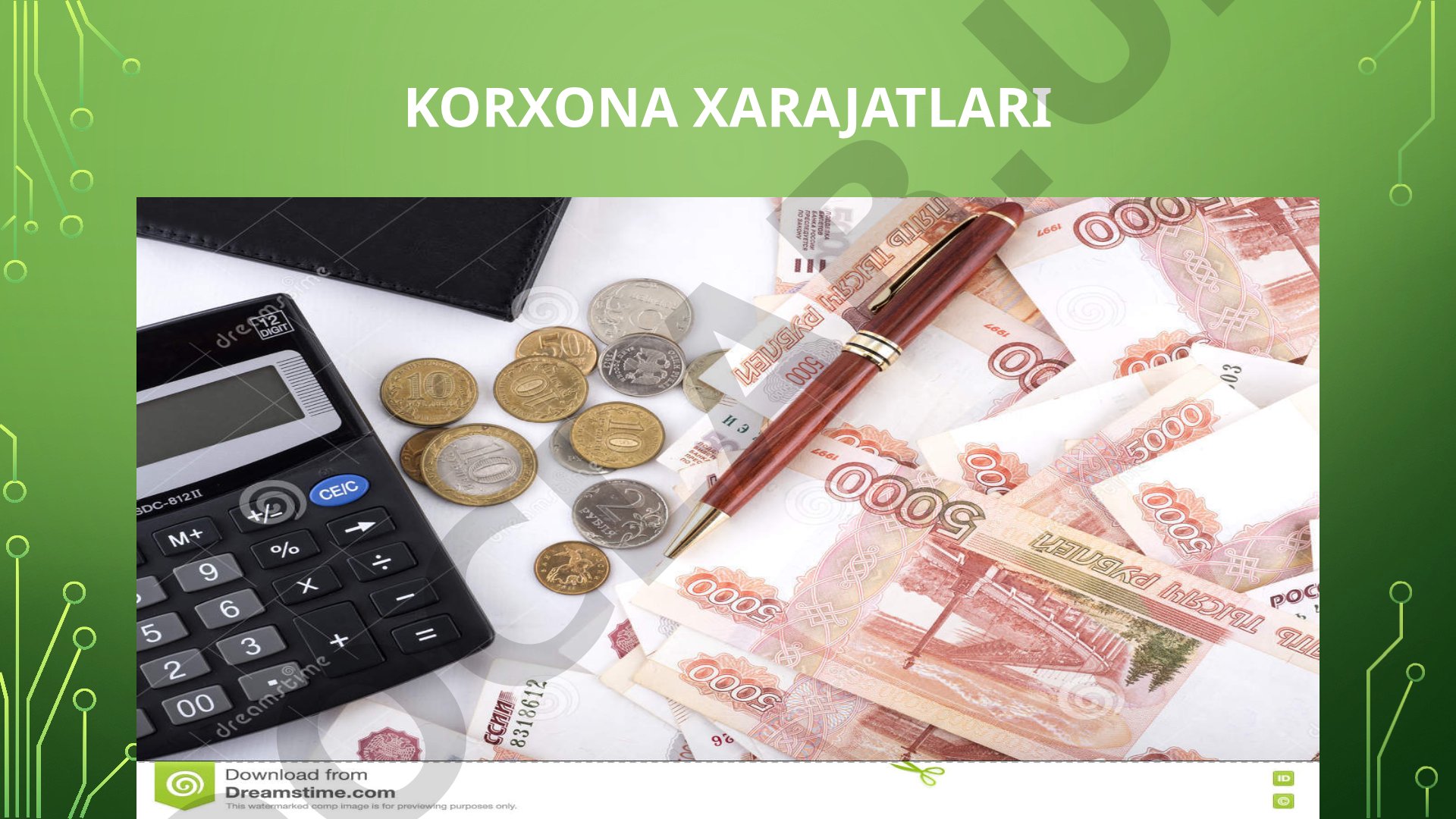 Korxona xarajatlari turlari