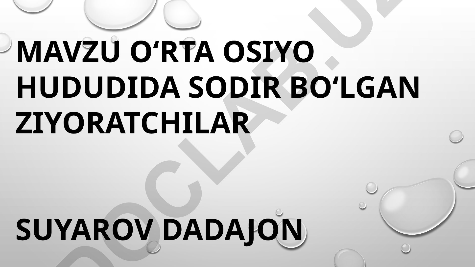 Oʻrta Osiyo hududida sodir boʻlgan zilzilalar