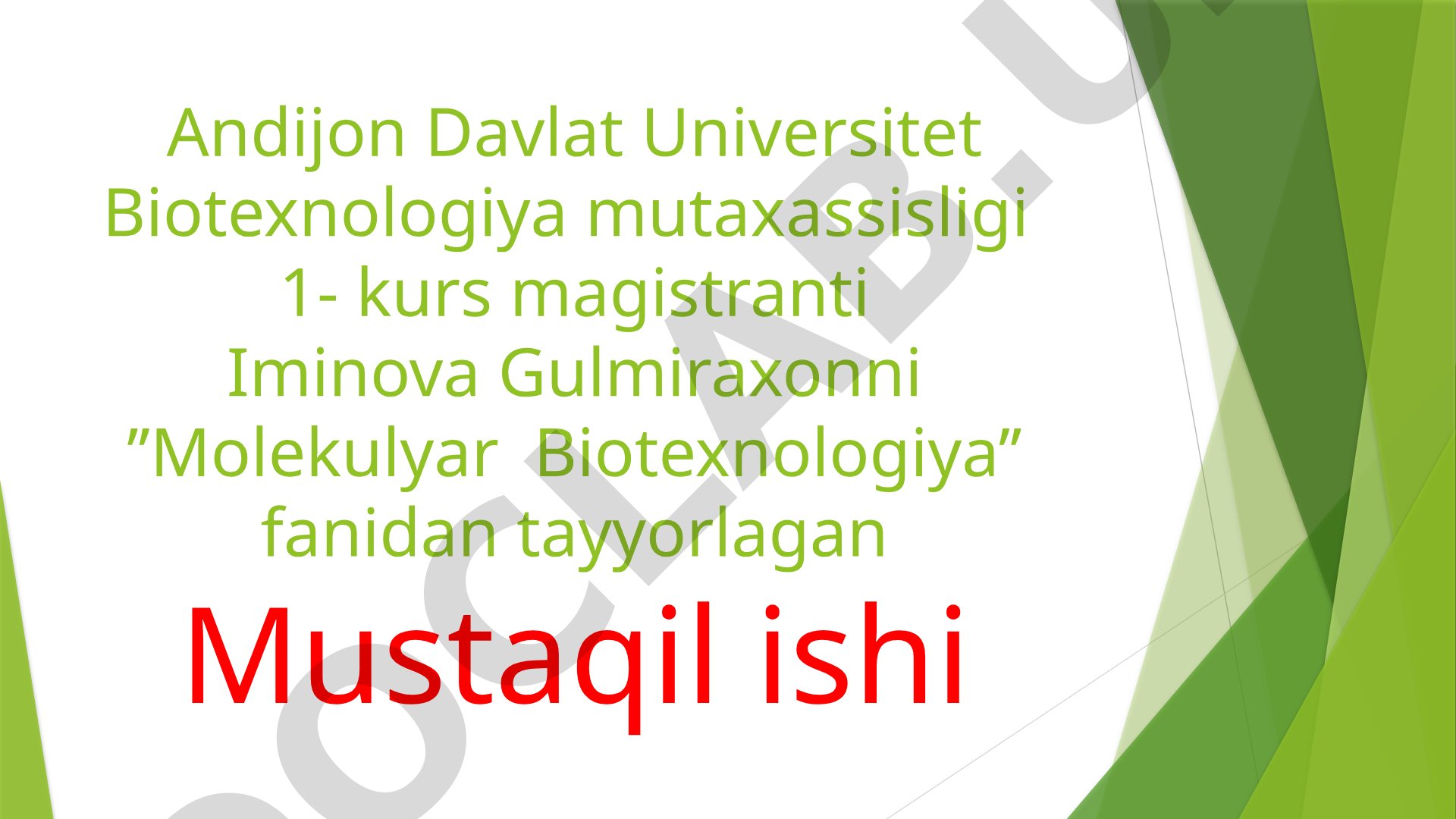 O'simliklar hujayralarni in vitro yetishtirish va biotexnologik mahsulotlar olish