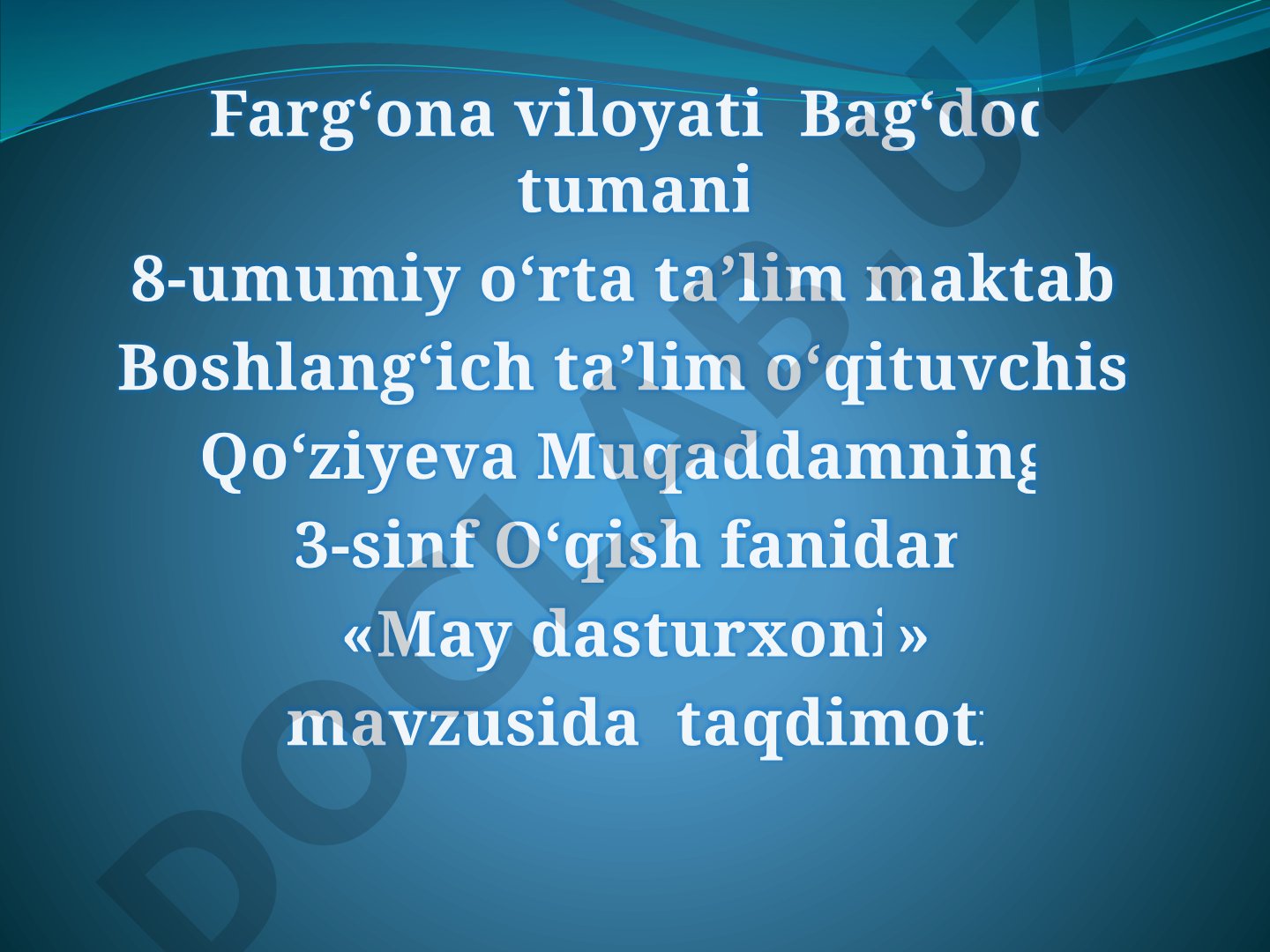 May dasturxoni