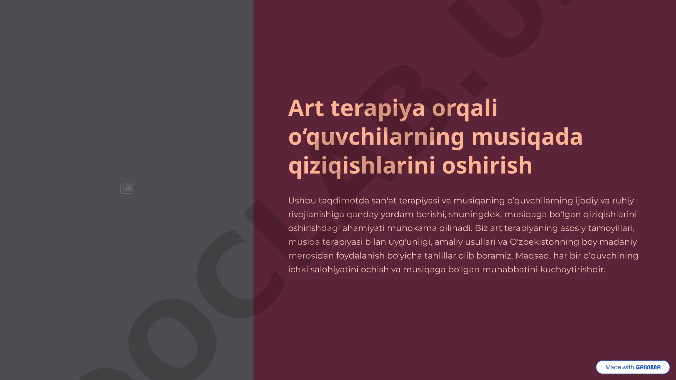Art terapiya orqali o‘quvchilarning musiqada qiziqishlarini oshirish