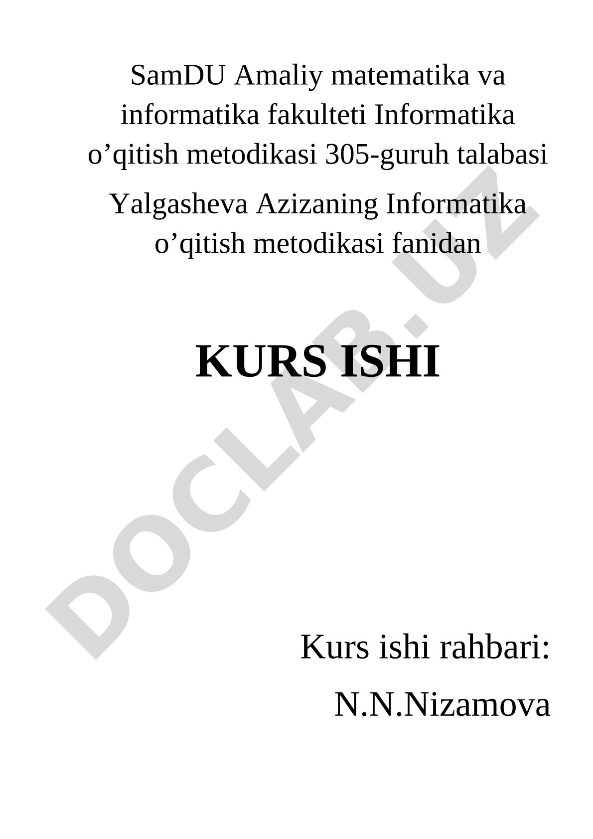Ma’lumotlarni tartiblash