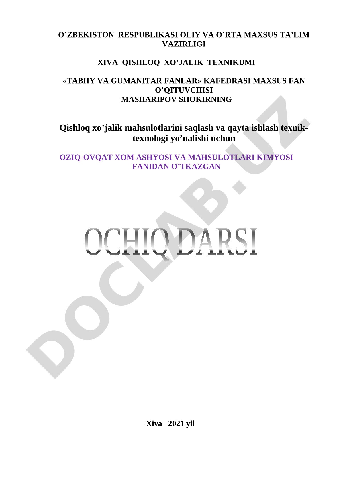 Oziq-ovqat vitaminlari va ularning vazifalari