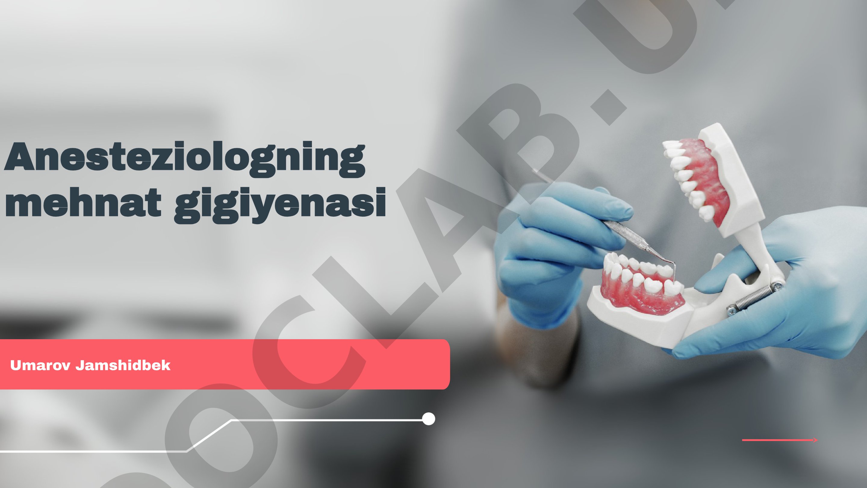 Anesteziologning mehnat gigiyenasi