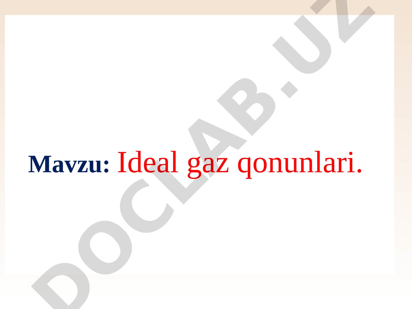 Ideal gaz qonunlari, izojarayonlar: izotermik, izobarik, izoxorik jarayonlar va ularning