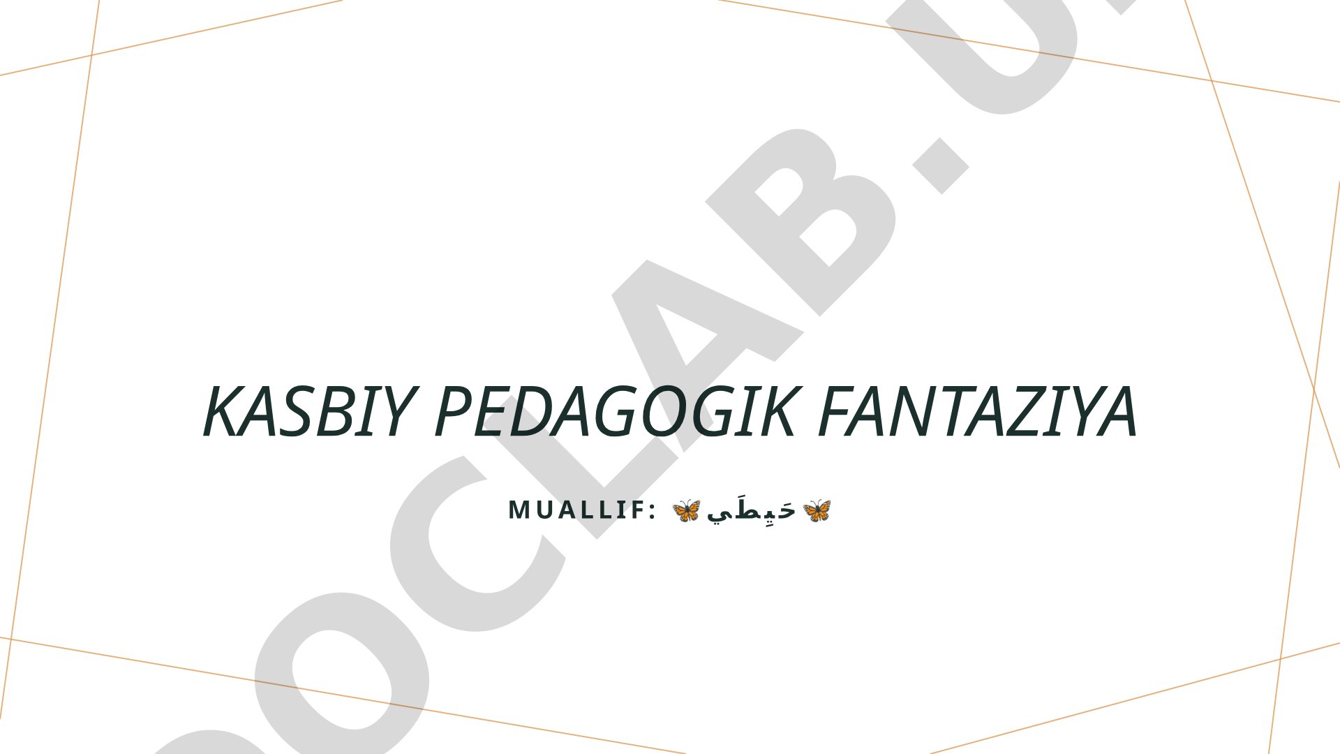 Kasbiy pedagogik fantaziya