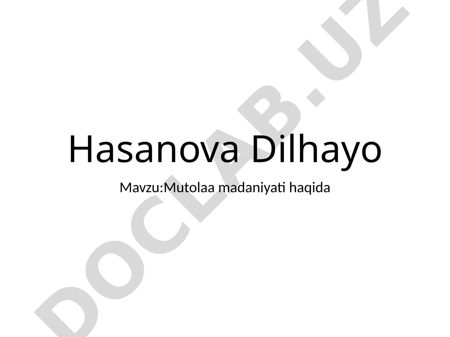 Mutolaa madaniyati haqida