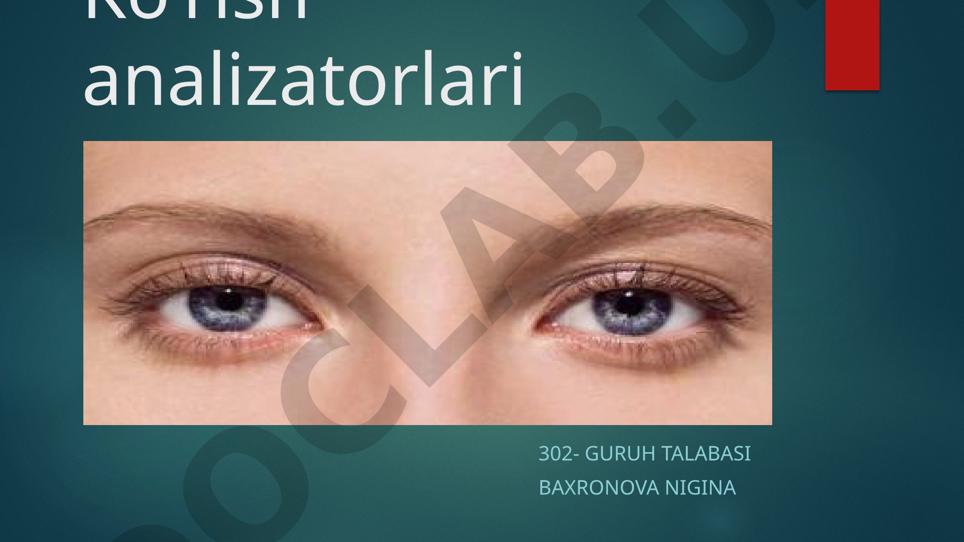 Ko'rishning ahamiyati, ko'z tuzilishi va vazifalari haqida