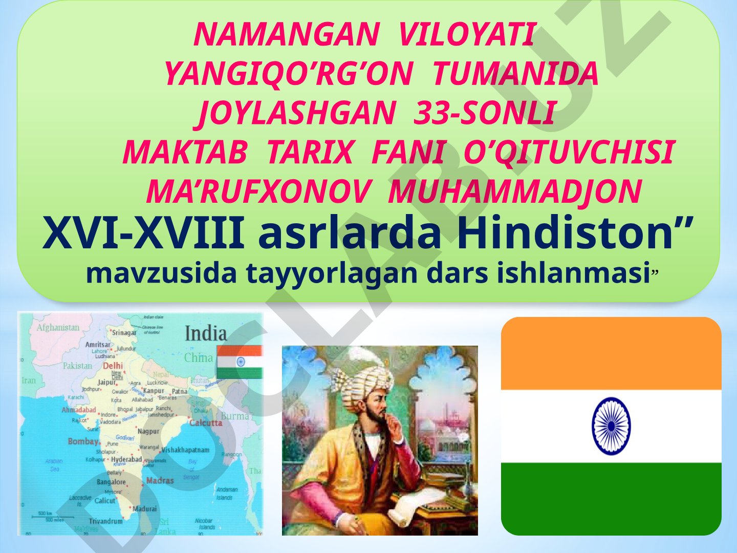 XVI-XVIII asrlarda Hindiston