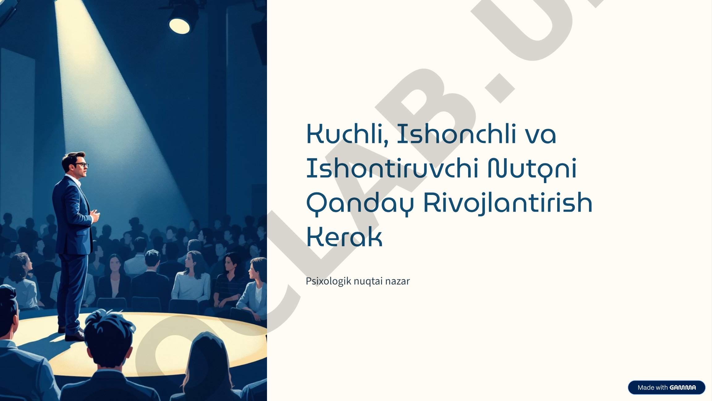 Kuchli, Ishonchli va Ishontiruvchi Nutqni Rivojlantirish