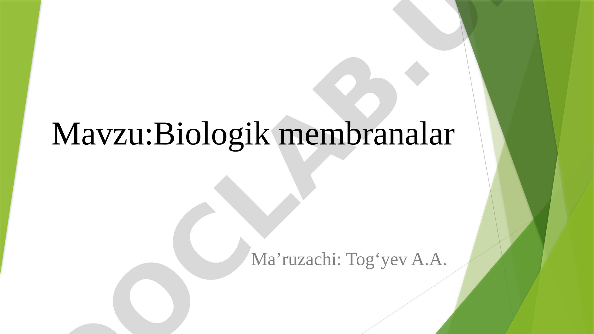Biologik membranalar