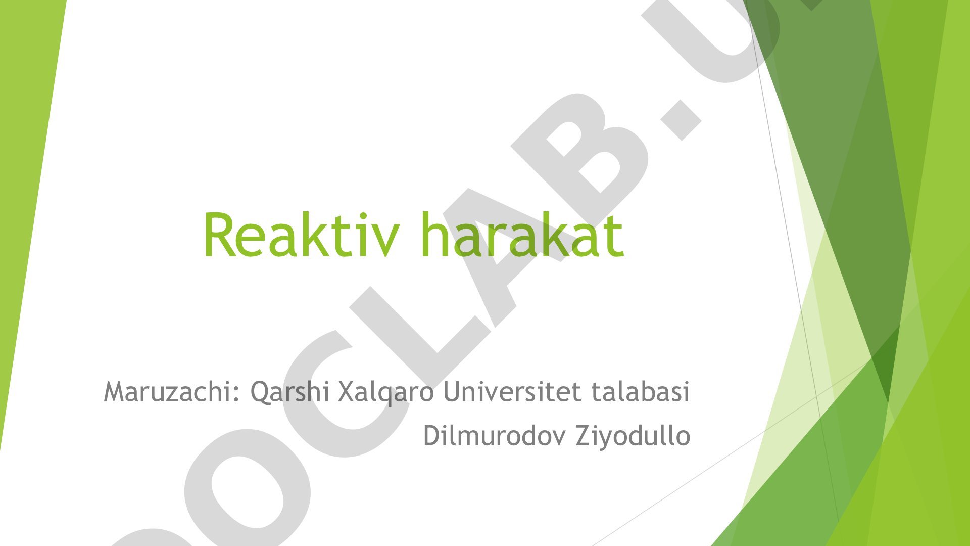 Reaktiv harakat