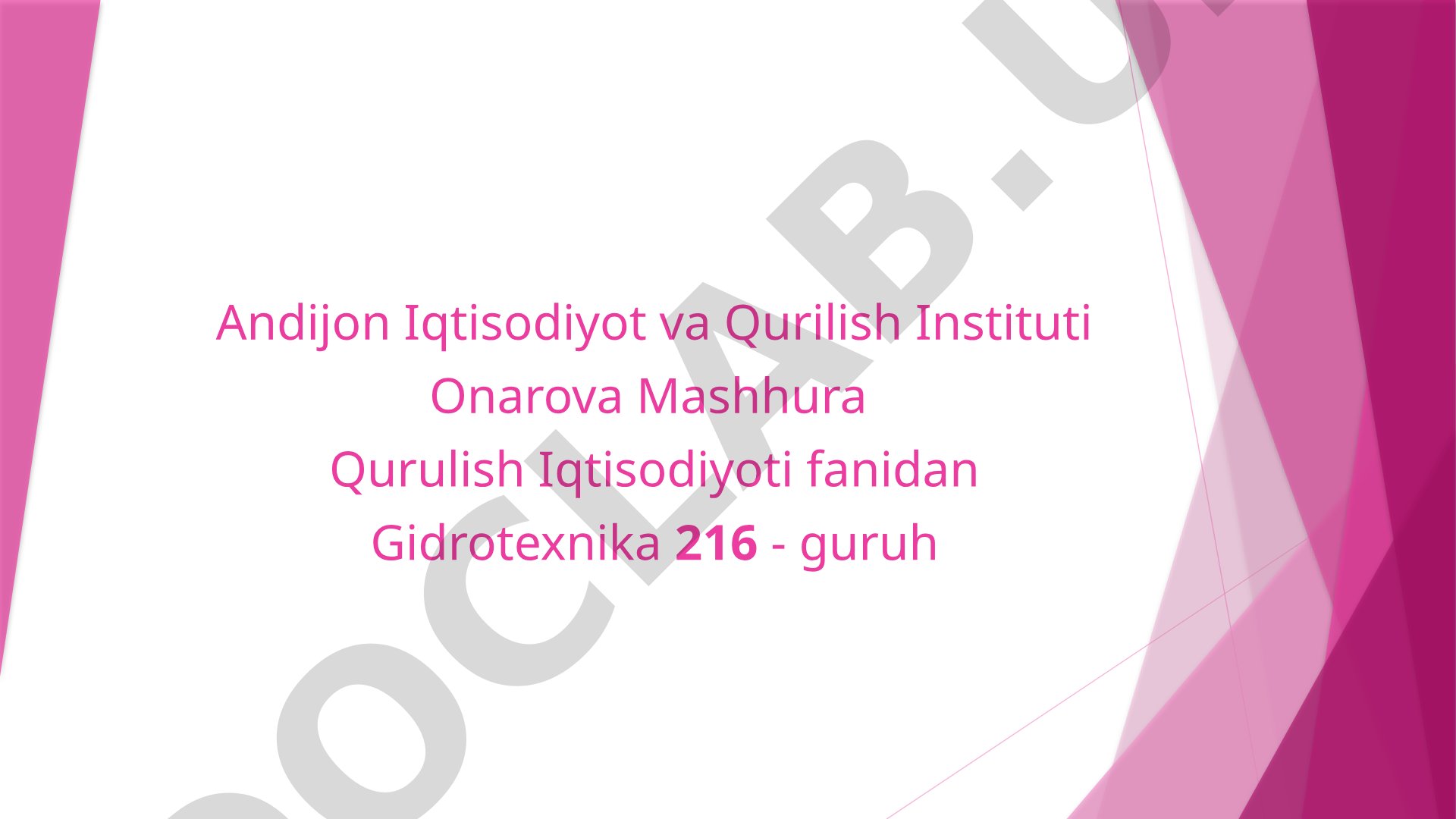 Qurilishning moddiy-texnika ta'minoti