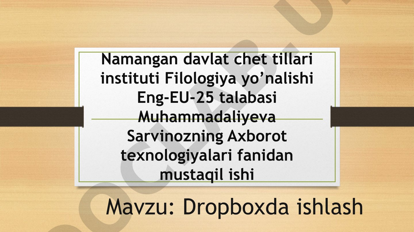 Dropbox xizmati haqida ma'lumot, uning tarixi va imkoniyatlari