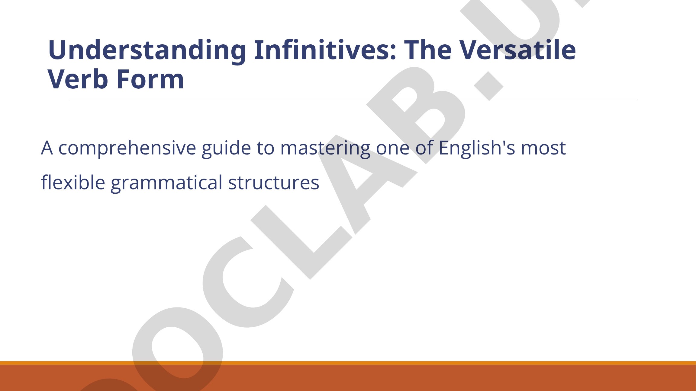 Understanding Infinitives: The Versatile Verb Form