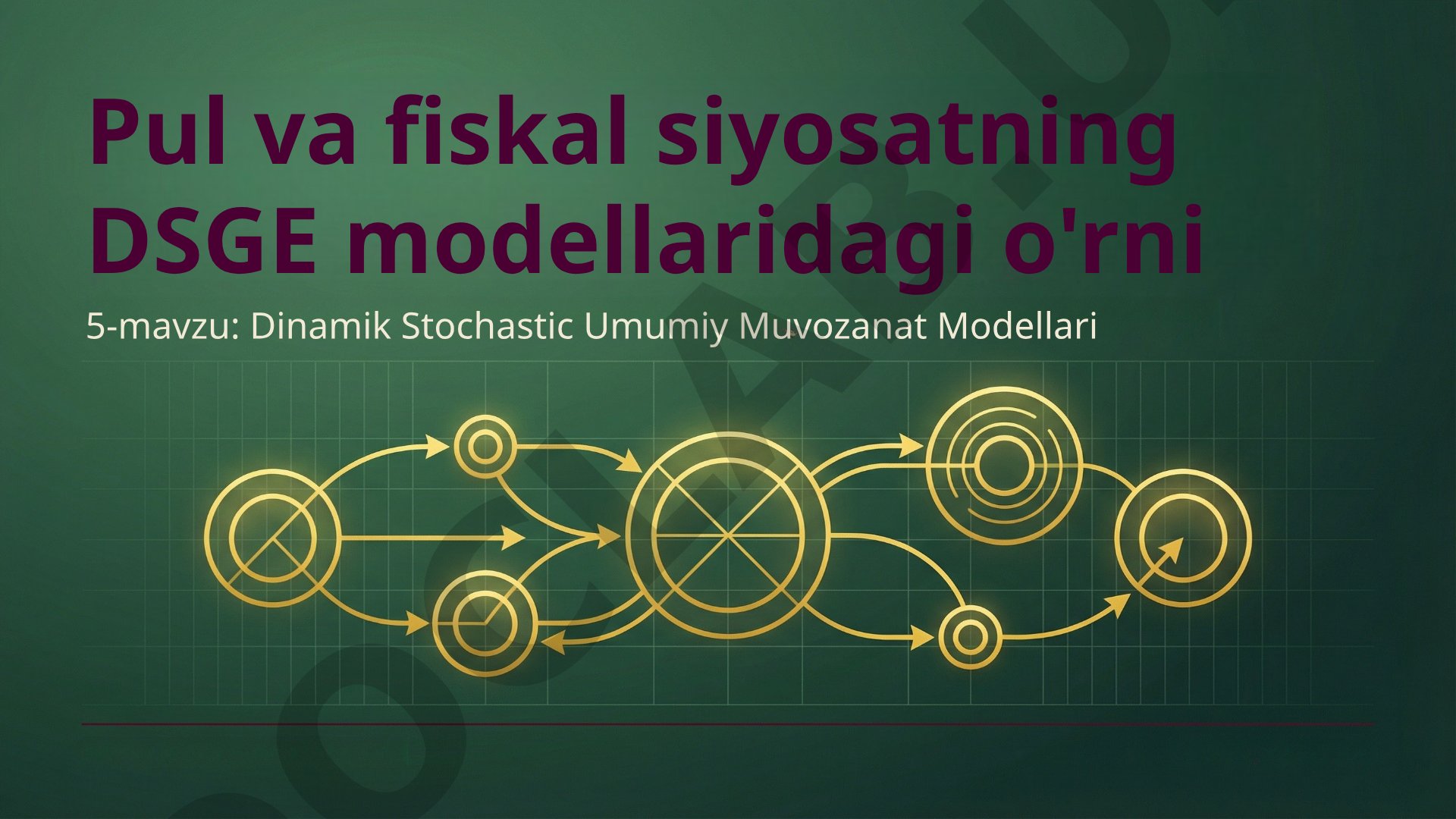 Pul va fiskal siyosatning DSGE modellaridagi o'rni