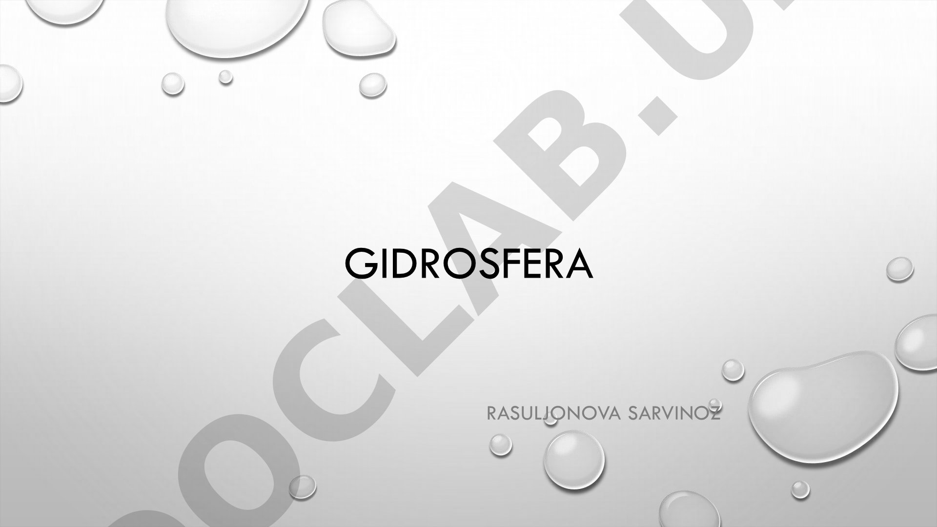 Gidrosfera