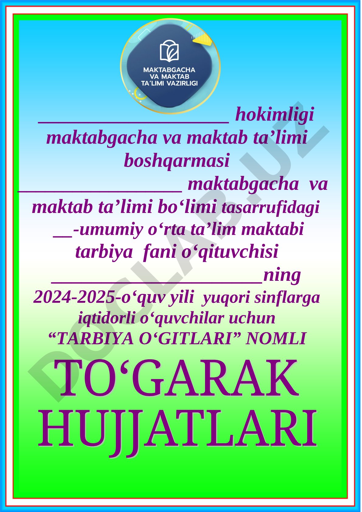 Iqtidorli o'quvchilar uchun Tarbiya o'gitlari to'garagi