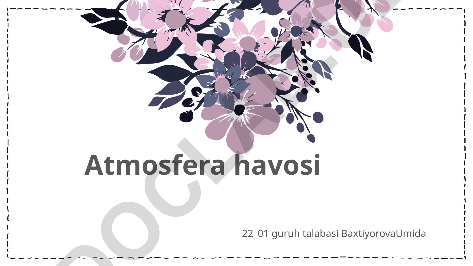 Atmosfera va ekologik ta'lim