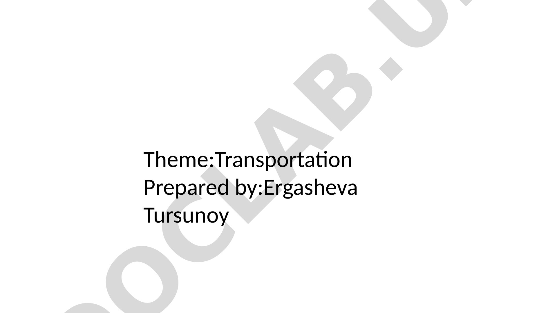 Transportation types and their advantages and disadvantages