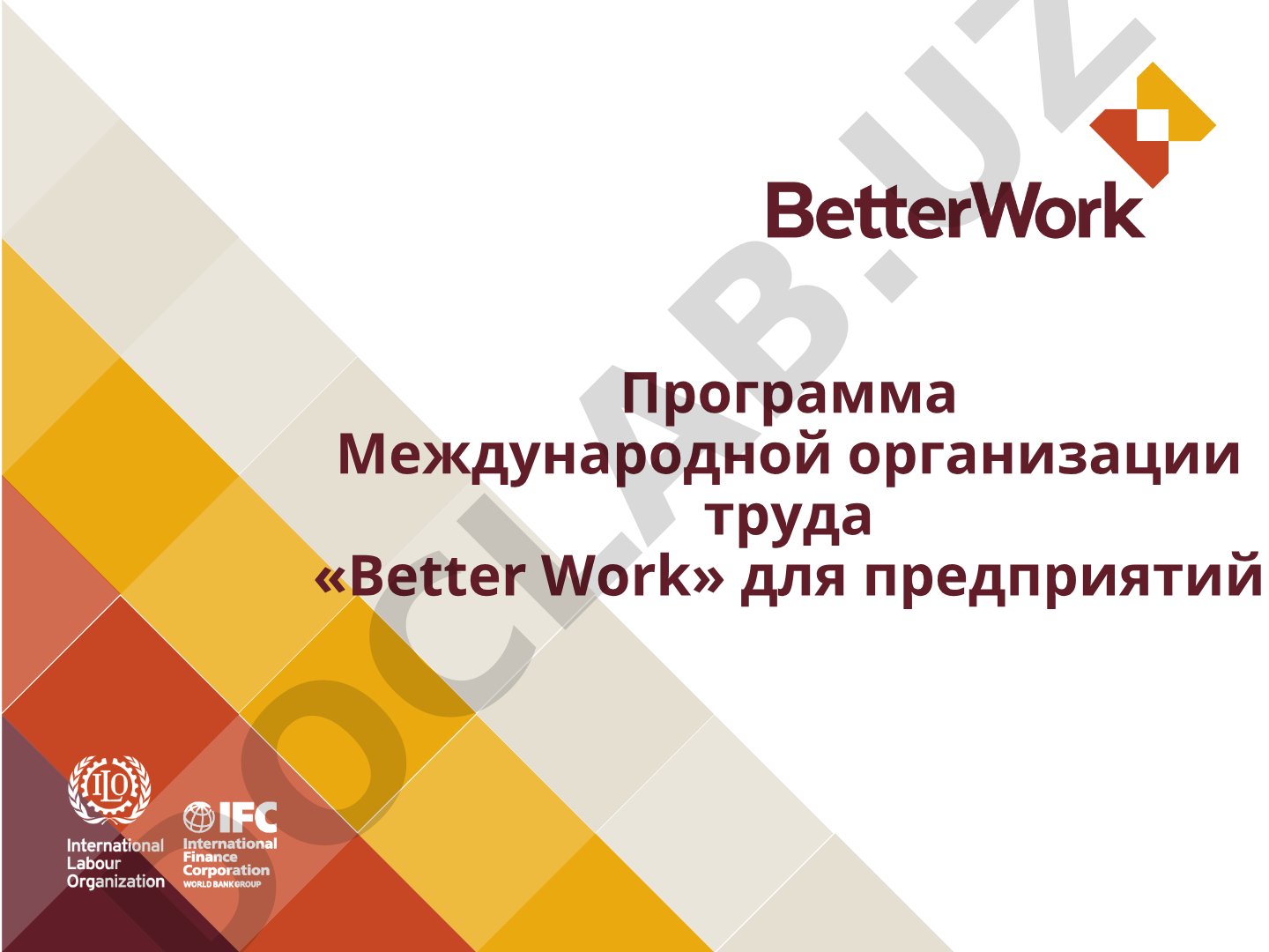 Программа Better Work МОТ для предприятий