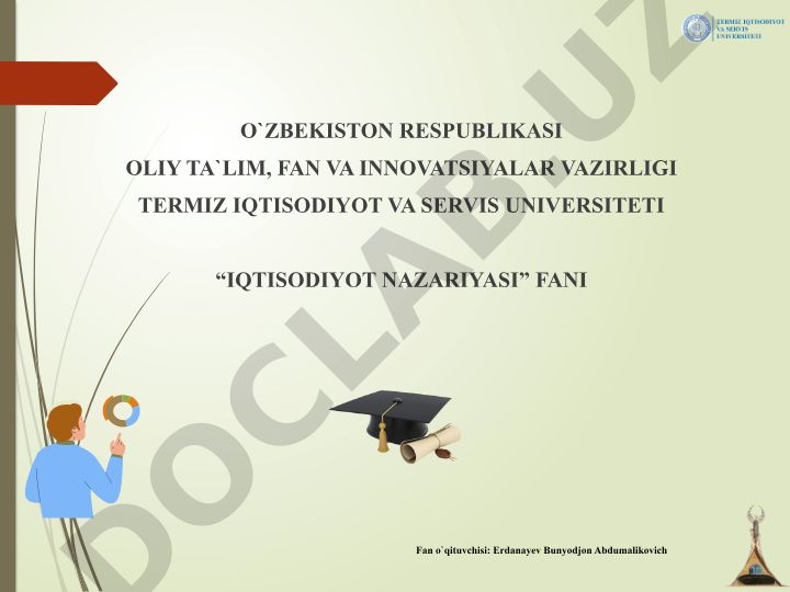 Milliy iqtisodiyot va uning makroiqtisodiy oʻlchamlari