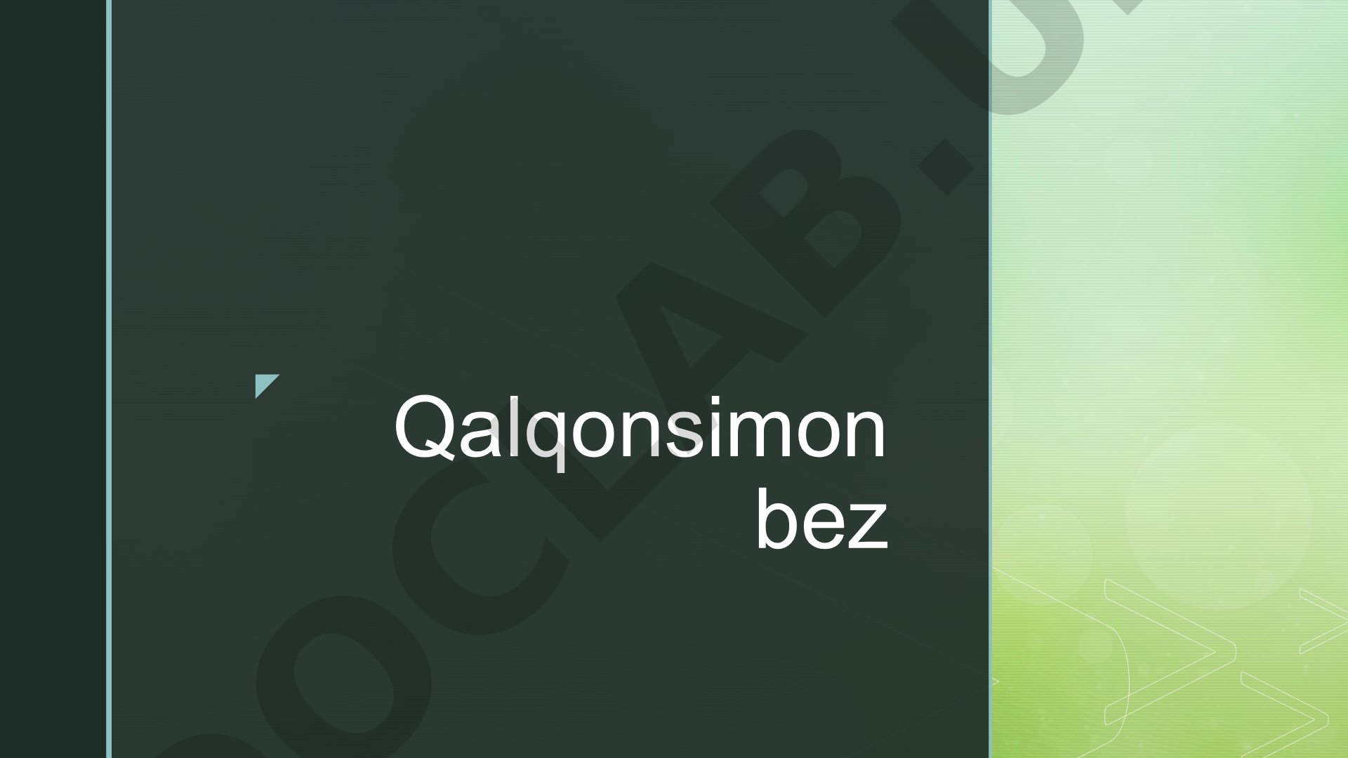 Qalqonsimon bezning tuzilishi, rivojlanishi va gormonlari