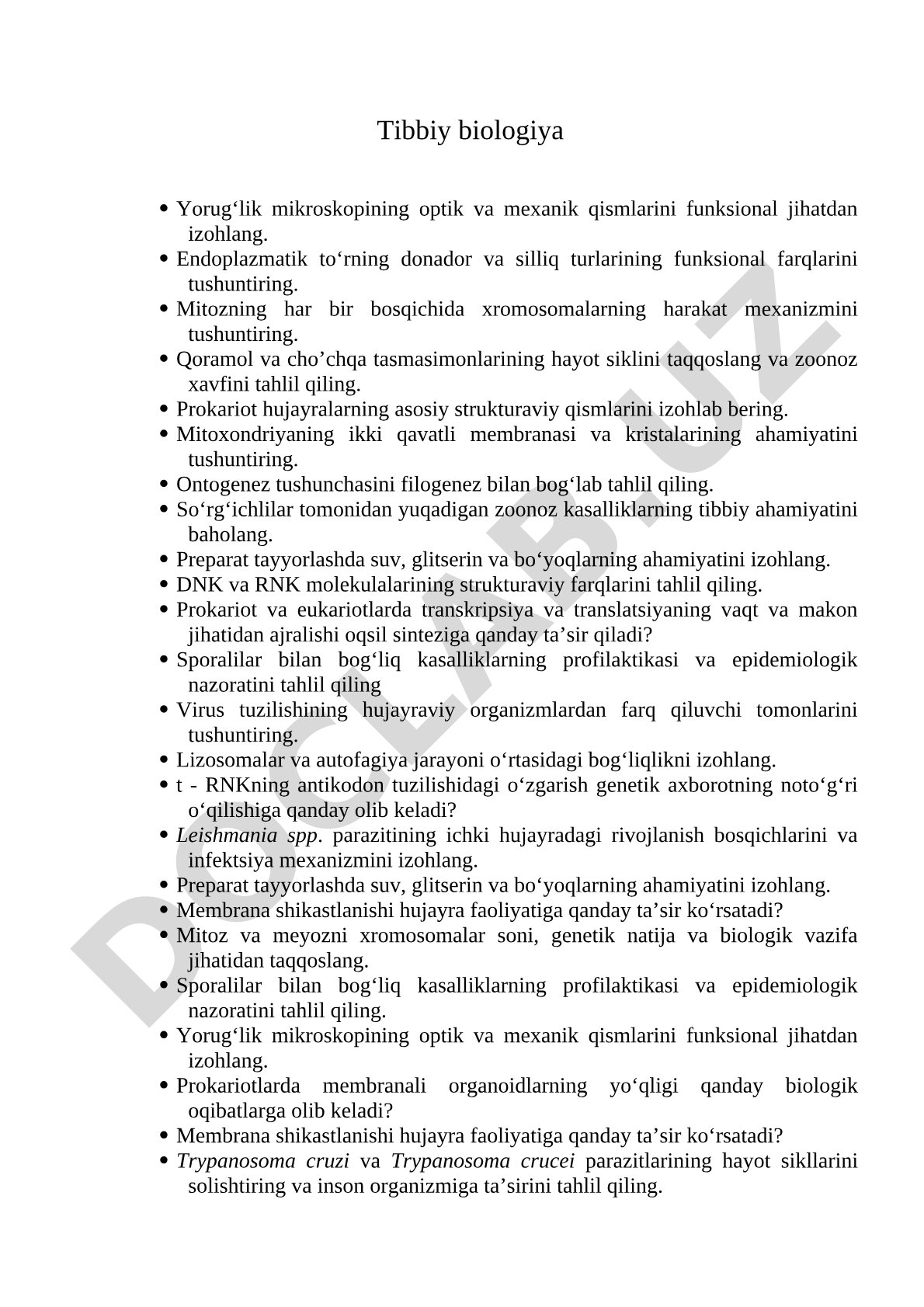 Tibbiy biologiya