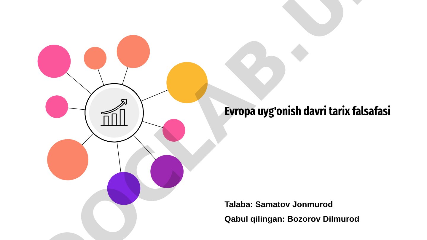 Evropa uyg'onish davri tarix falsafasi