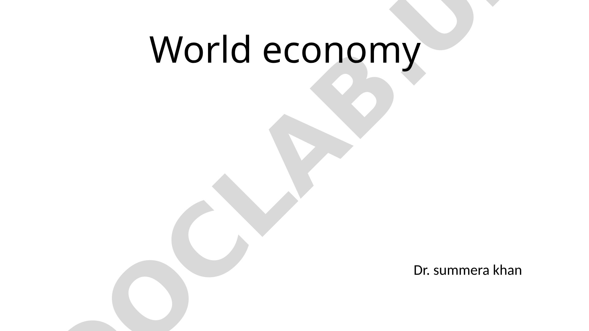 World economy essence and importance