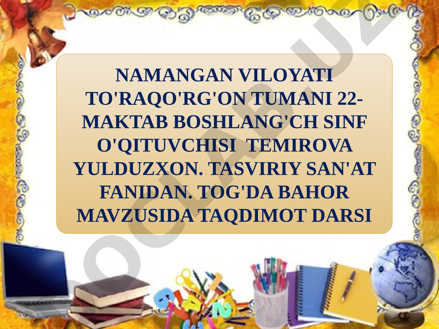 Tog‘da bahor mavzusida kompozitsiya ishlash