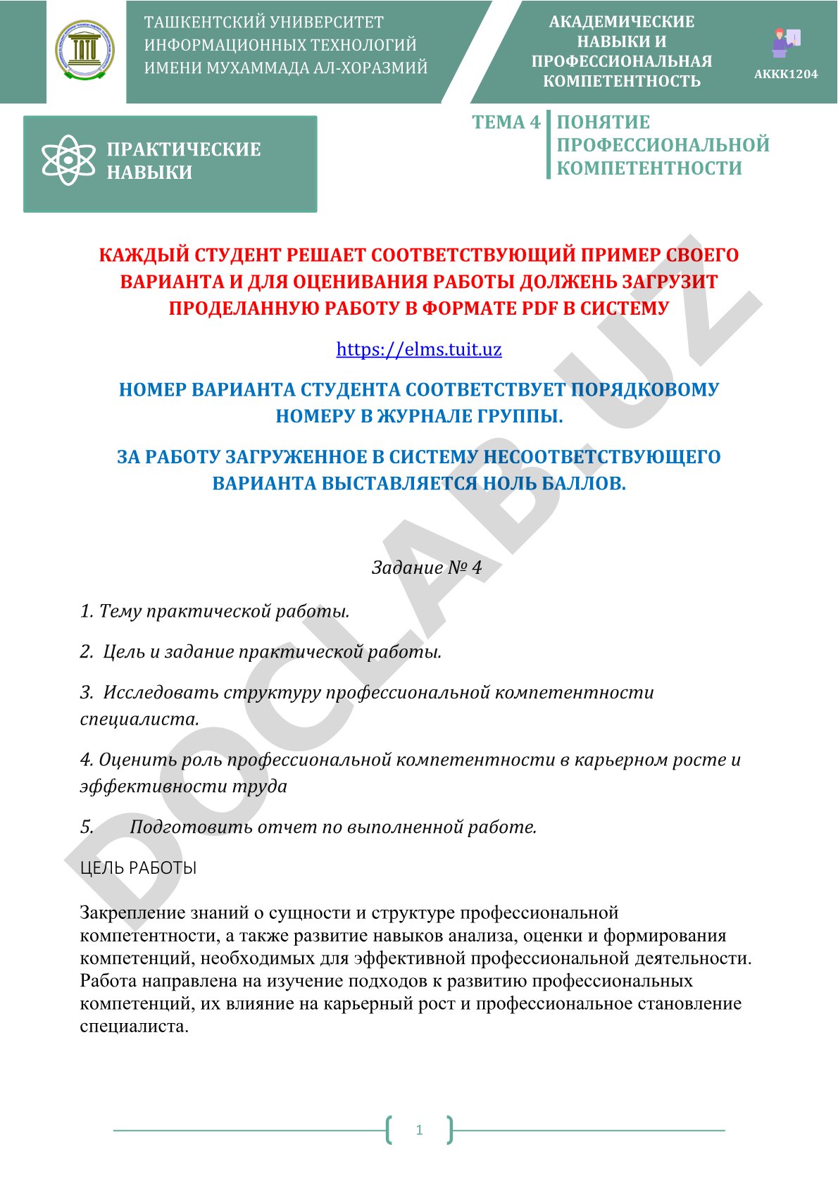 Понятие профессиональной компетентности