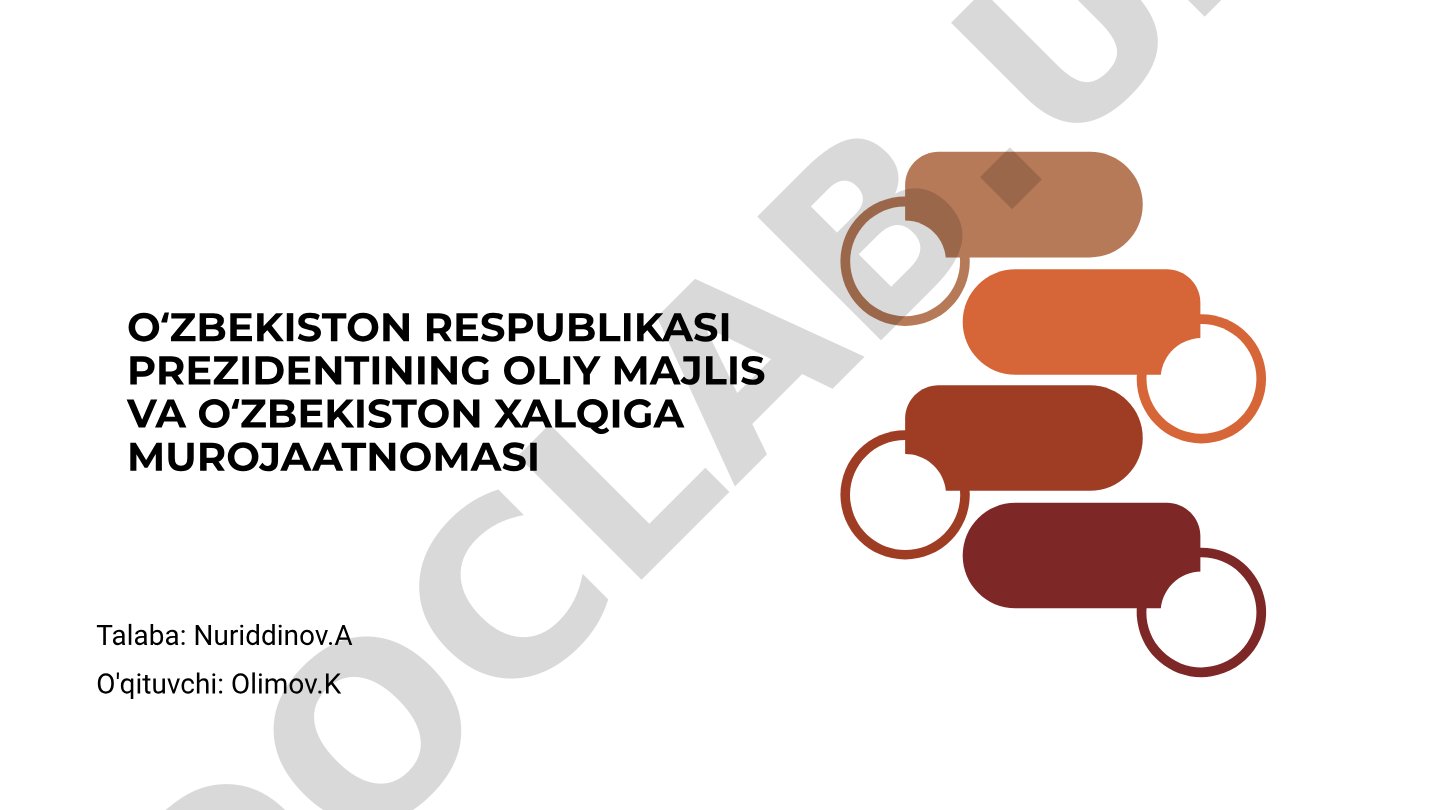 O‘zbekiston Respublikasi Prezidentining Oliy Majlis va O‘zbekiston xalqiga murojaatnomasi
