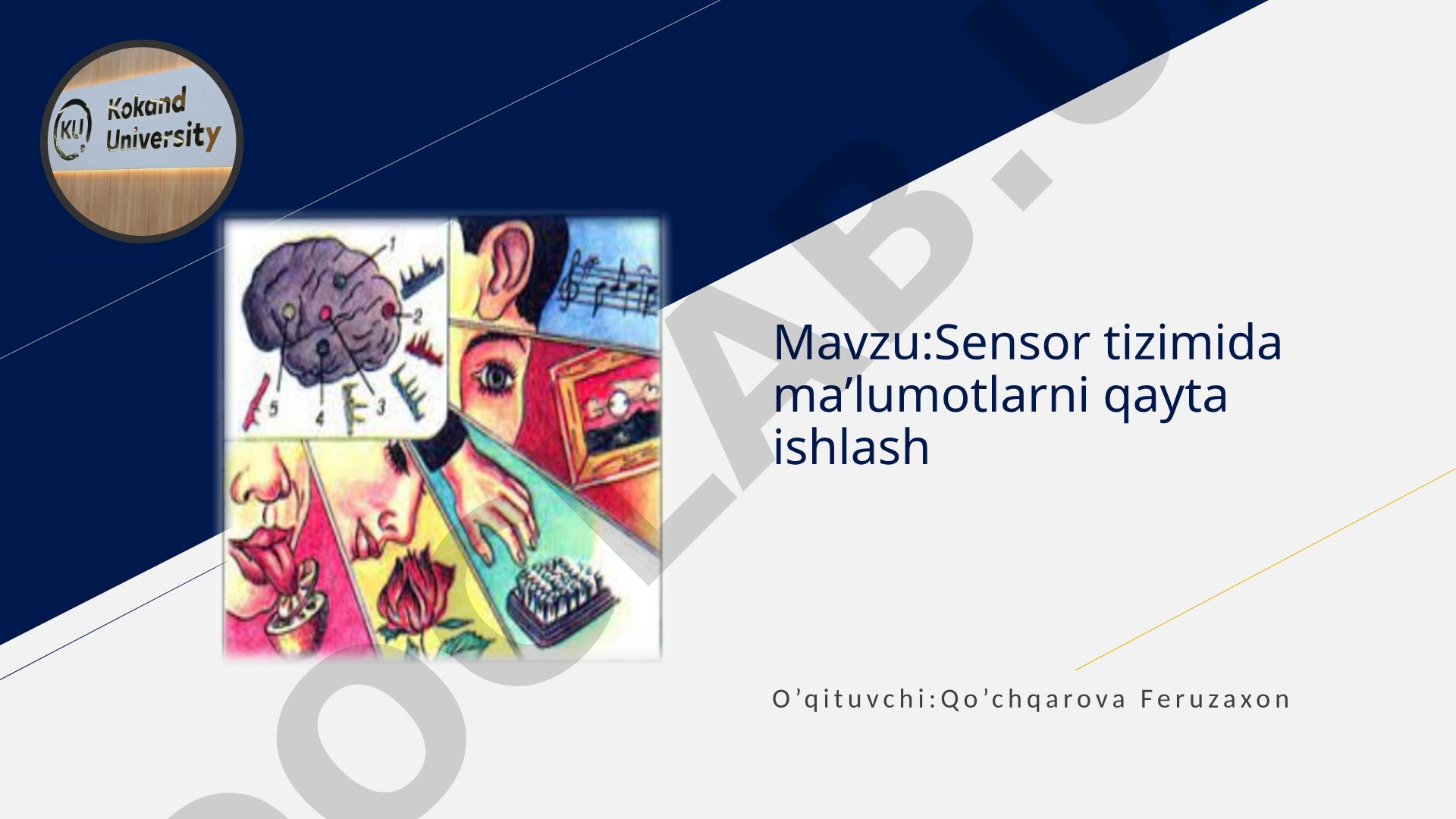 Sensor tizimida ma’lumotlarni qayta ishlash