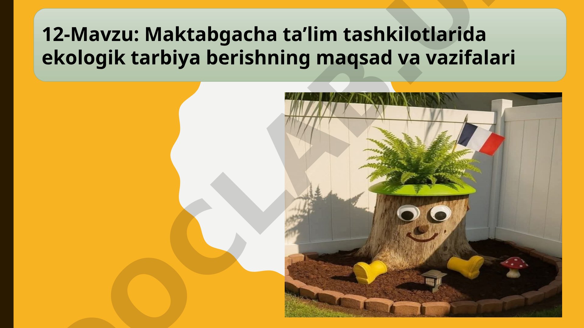 Maktabgacha ta’lim tashkilotlarida ekologik tarbiya berishning maqsad va vazifalari