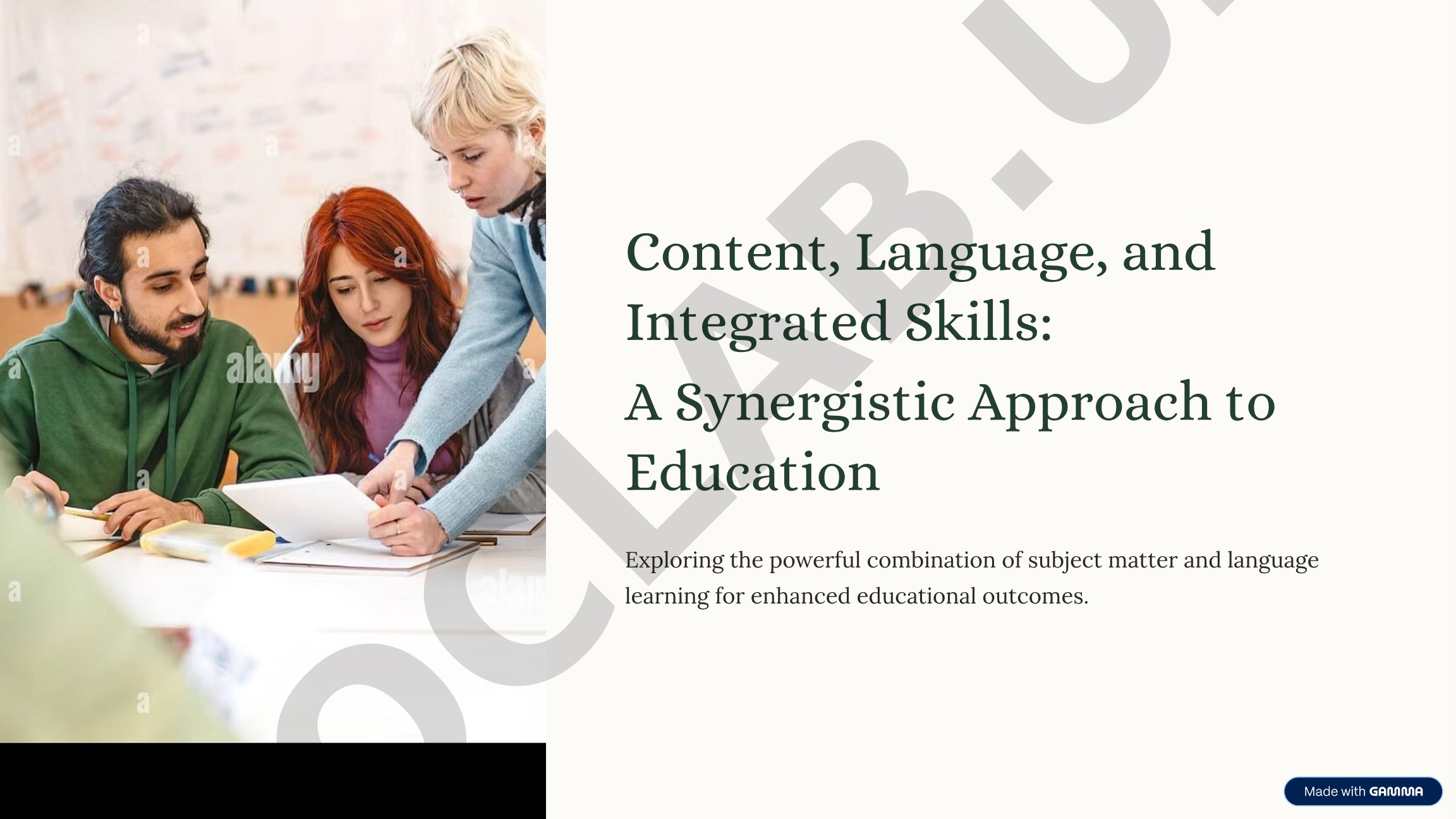 Content, Language, and Integrated Skills: A Synergistic Approach to Education