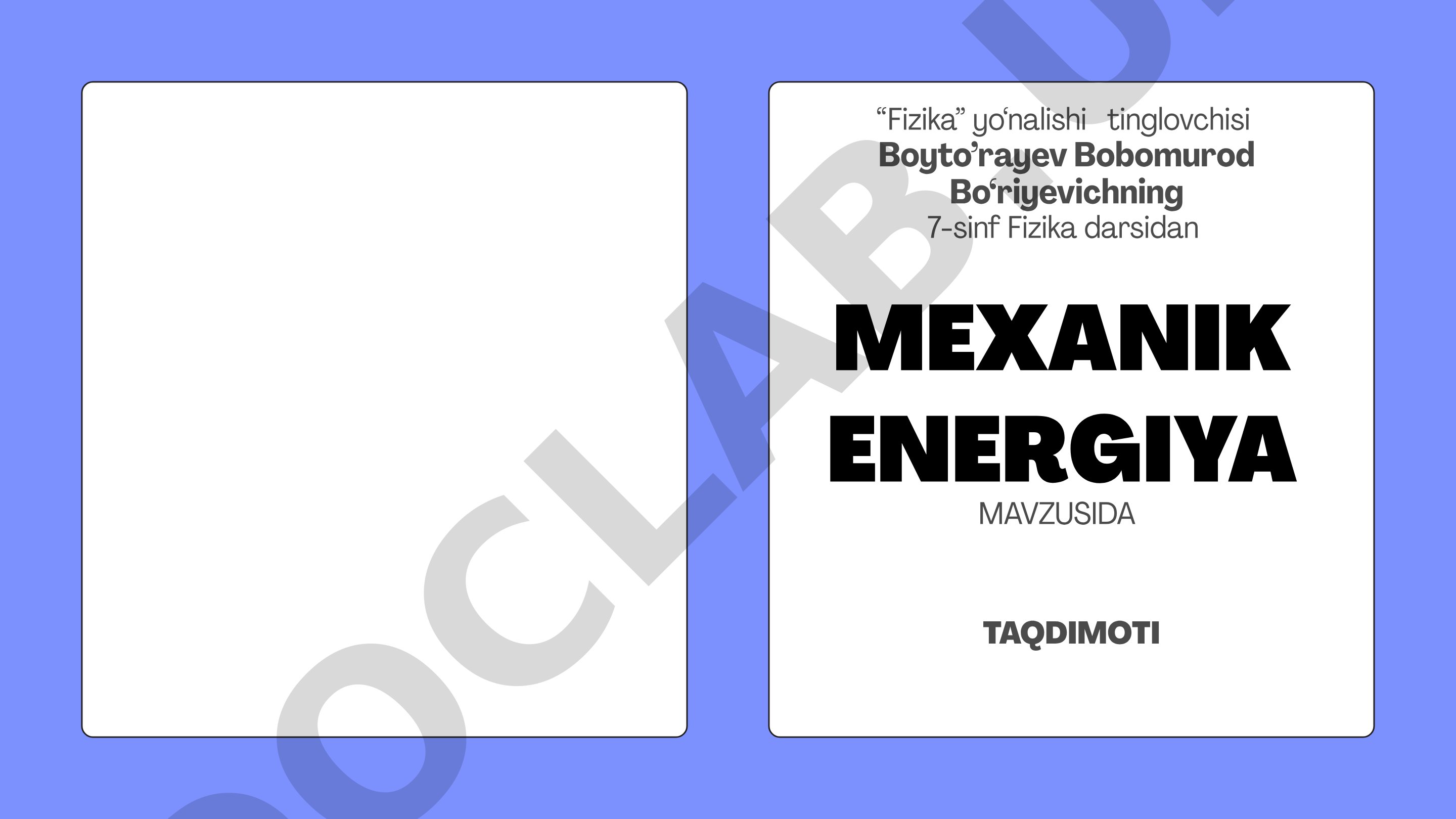 Mexanik energiya