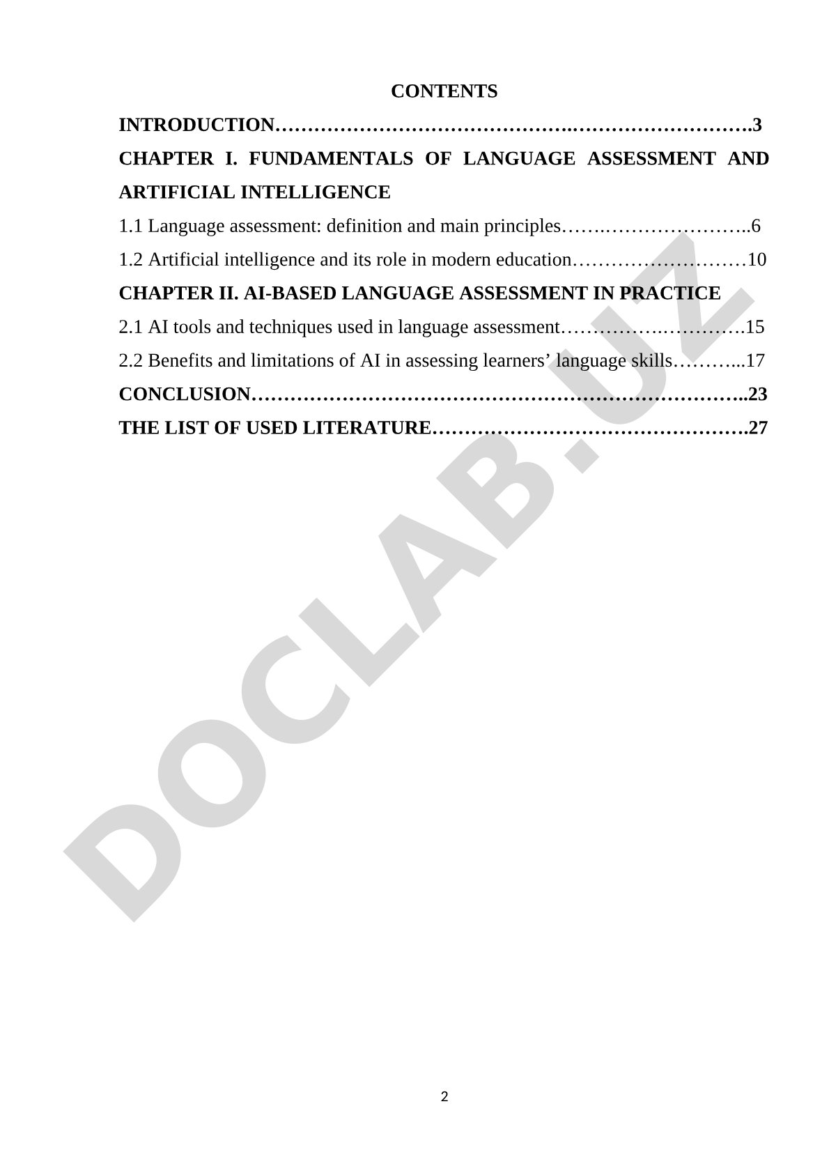 Using Artificial Intelligence in Language Assessment