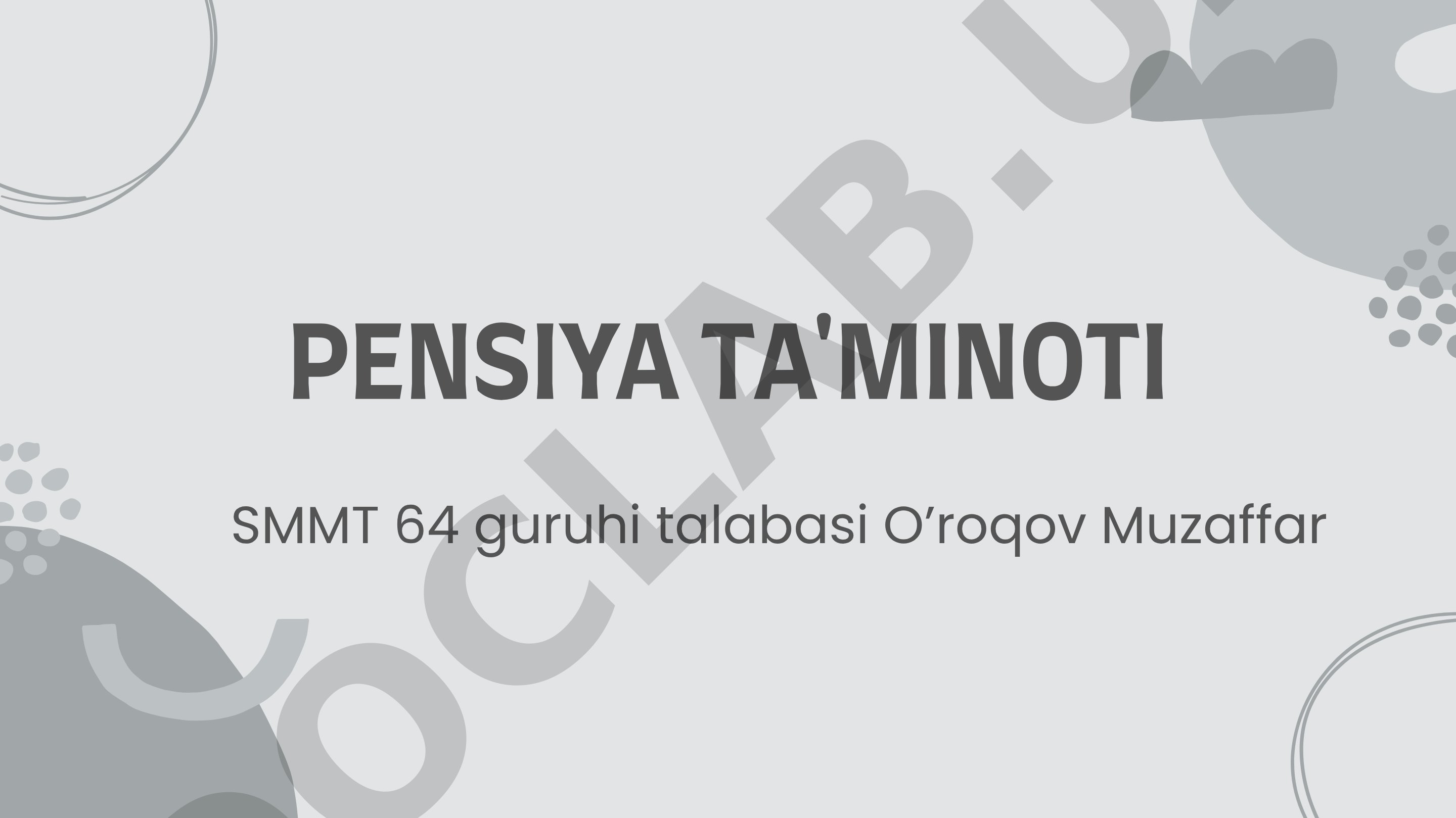Pensiya ta'minoti