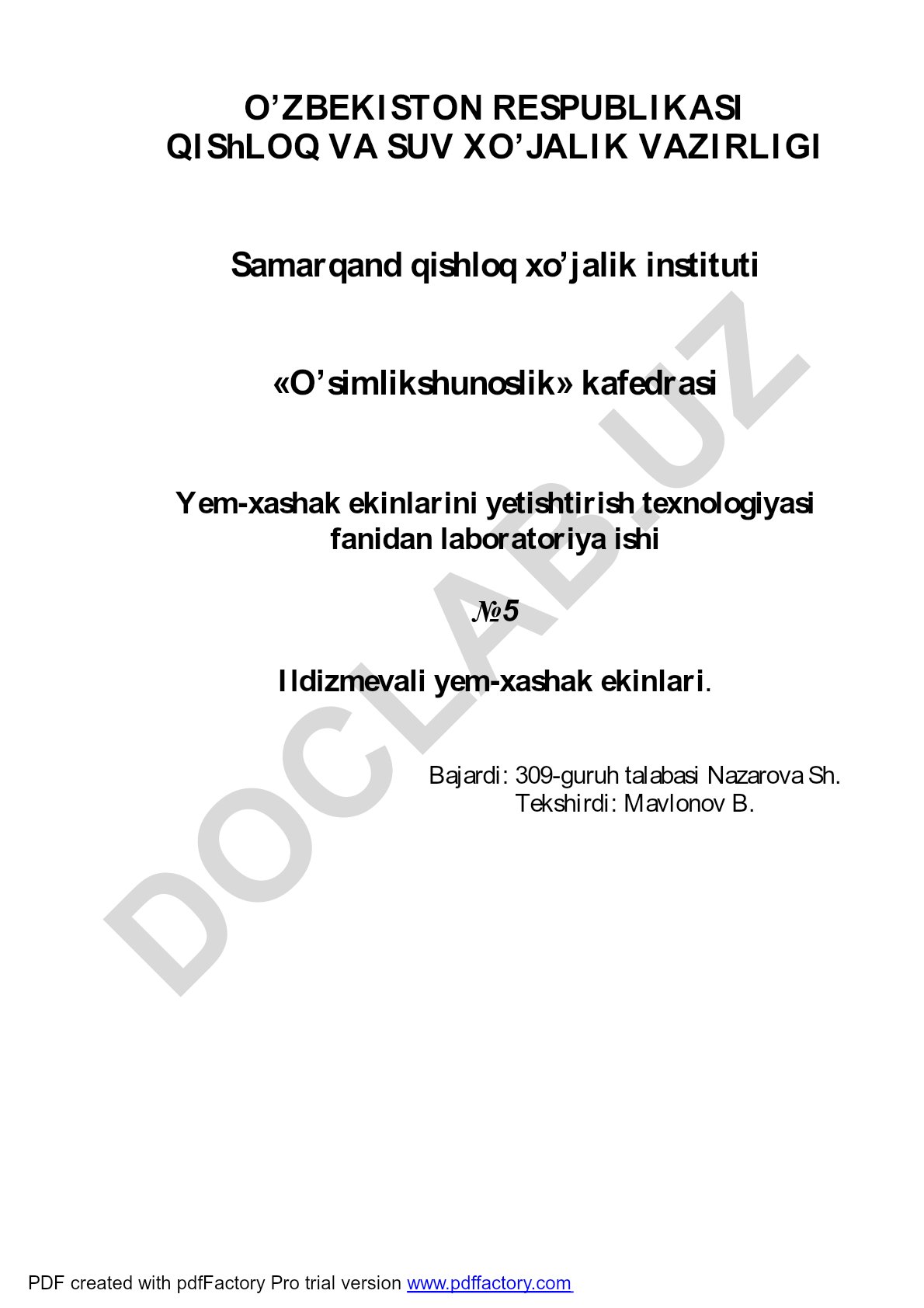Ildizmevali yem-xashak ekinlari yetishtirish texnologiyasi