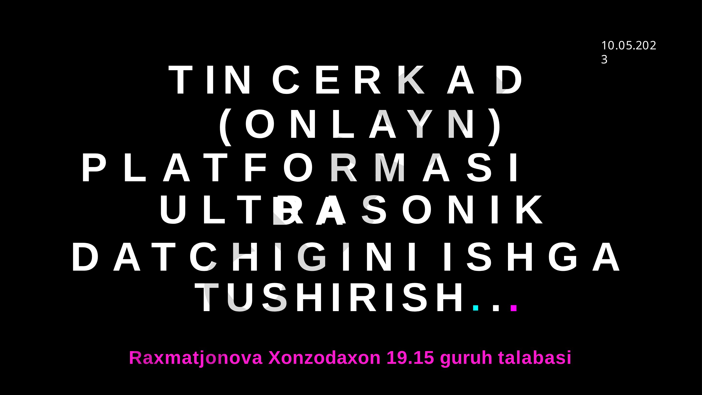 Tinkercad platformasida ultrasonik datchikni ishga tushirish