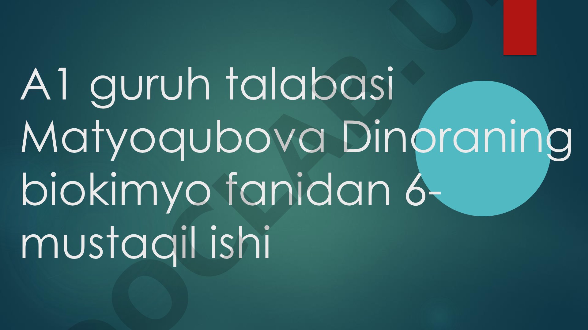 Organizmda moddalar almashinuvini o'rganish