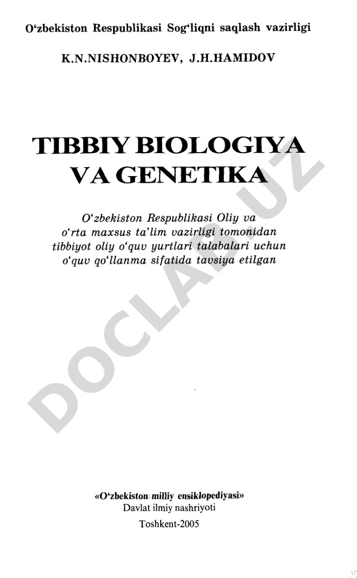 Tibbiy biologiya va genetika