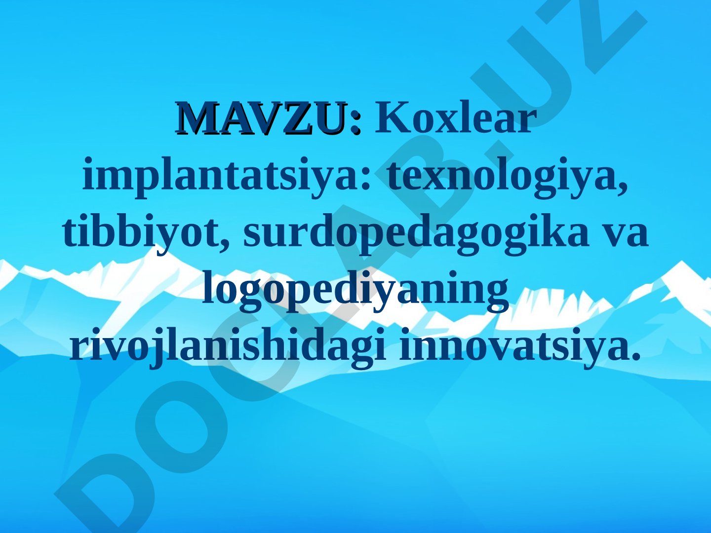 Koxlear implantatsiya: texnologiya, tibbiyot, surdopedagogika va logopediyaning rivojlanishidagi innovatsiya